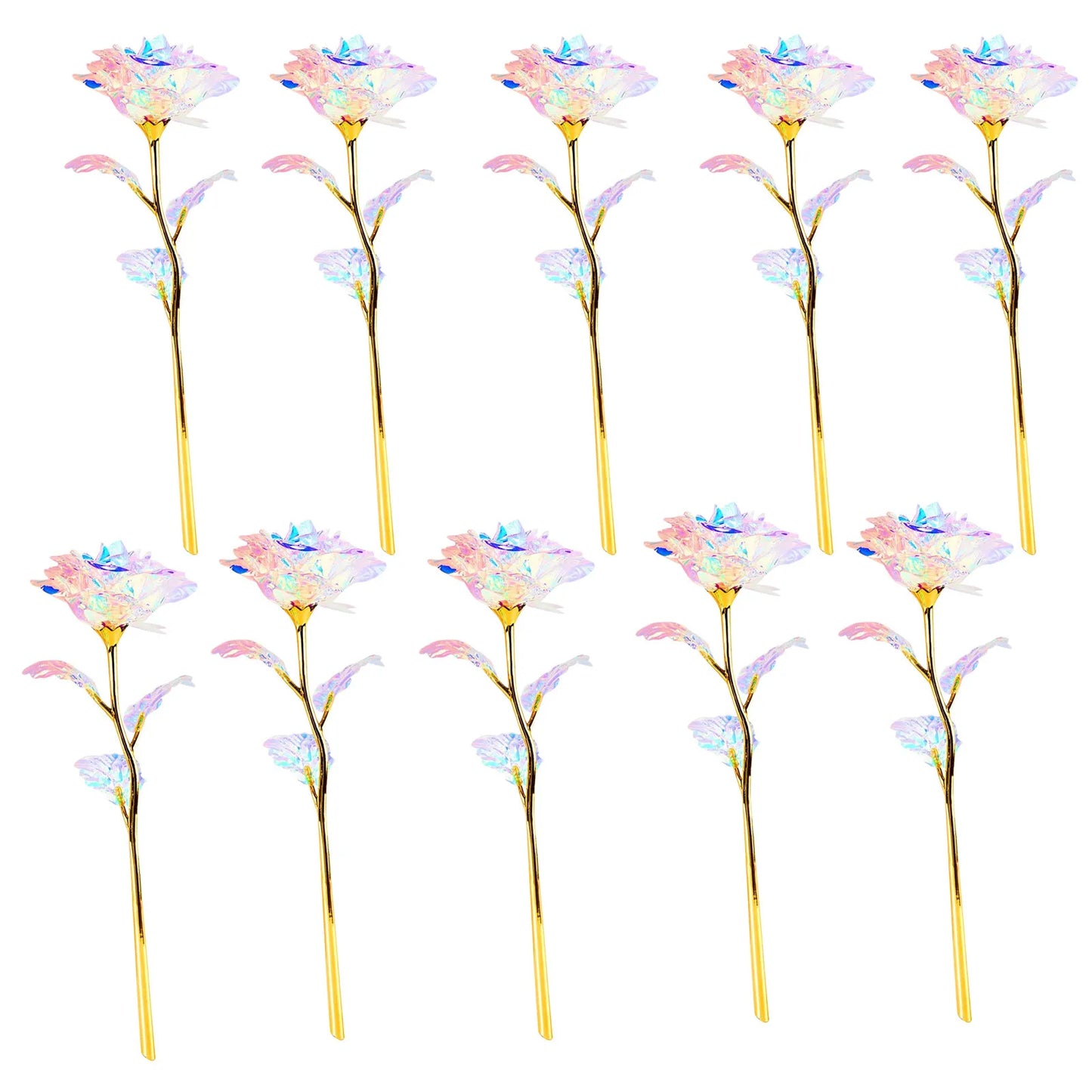 10PCS COLORFUL ARTIFICIAL ROSE FOR|VALENTNE'S DAY|MOTHER'S DAY|BIRTHDAY